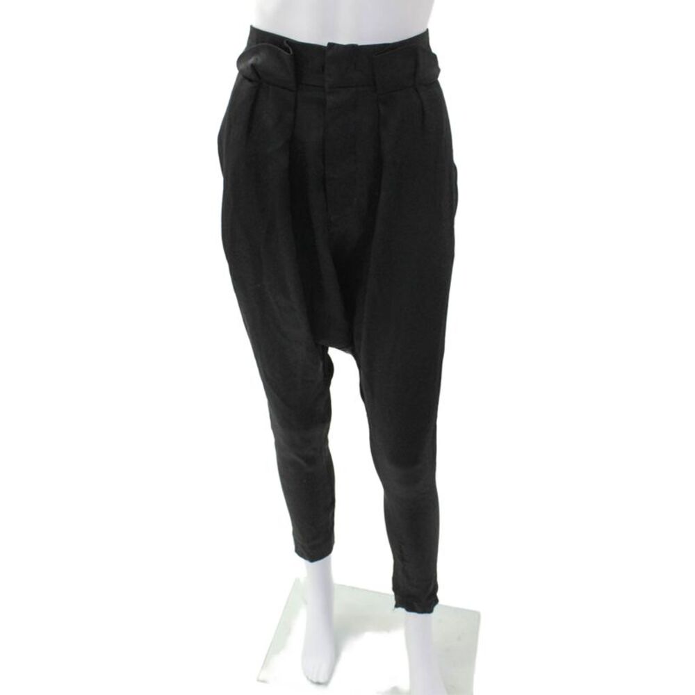 Kaylee Tankus Womens Pleated Two Pocket High-Rise Tapered Pants Black Size S